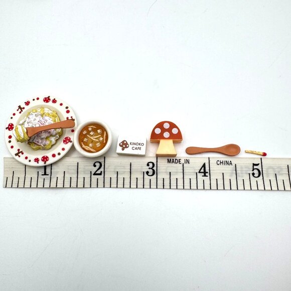 Re-Ment Kinoko Cafe Mushroom Paradise Miniature Lunch Set 5 Pasta Soup Matches - Picture 7 of 7